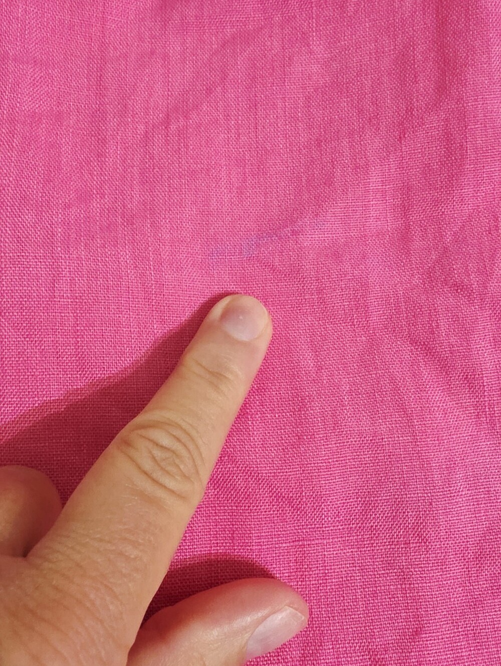 Chico’s Size Med Pink 100% Linen Button Front Shirt Tunic Long Sleeve Coastal - Picture 5 of 12